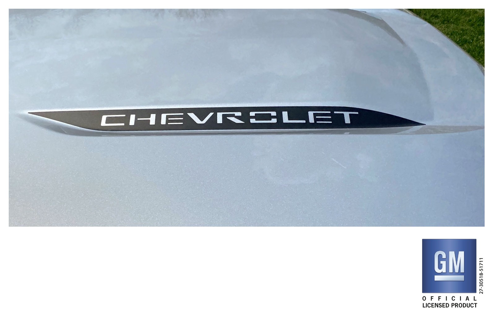 Chevy Silverado Matte Black Chevy Hood Decals 2019-2025 Set of 2 GM Licensed