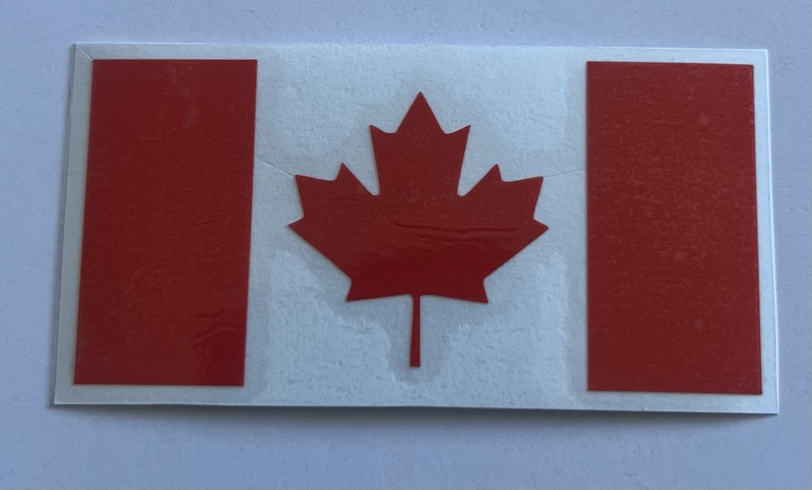 3.5”x7” Canada Flag Vinyl Decal Canadian Maple Leaf Window Bumper Sticker WHITE