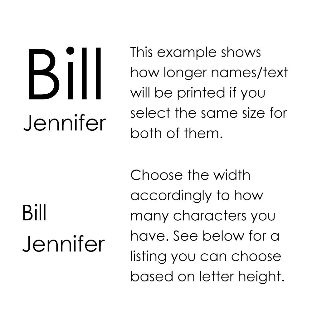 Custom Your Text Decal Name Vinyl Sticker Personalized Lettering Choose Width