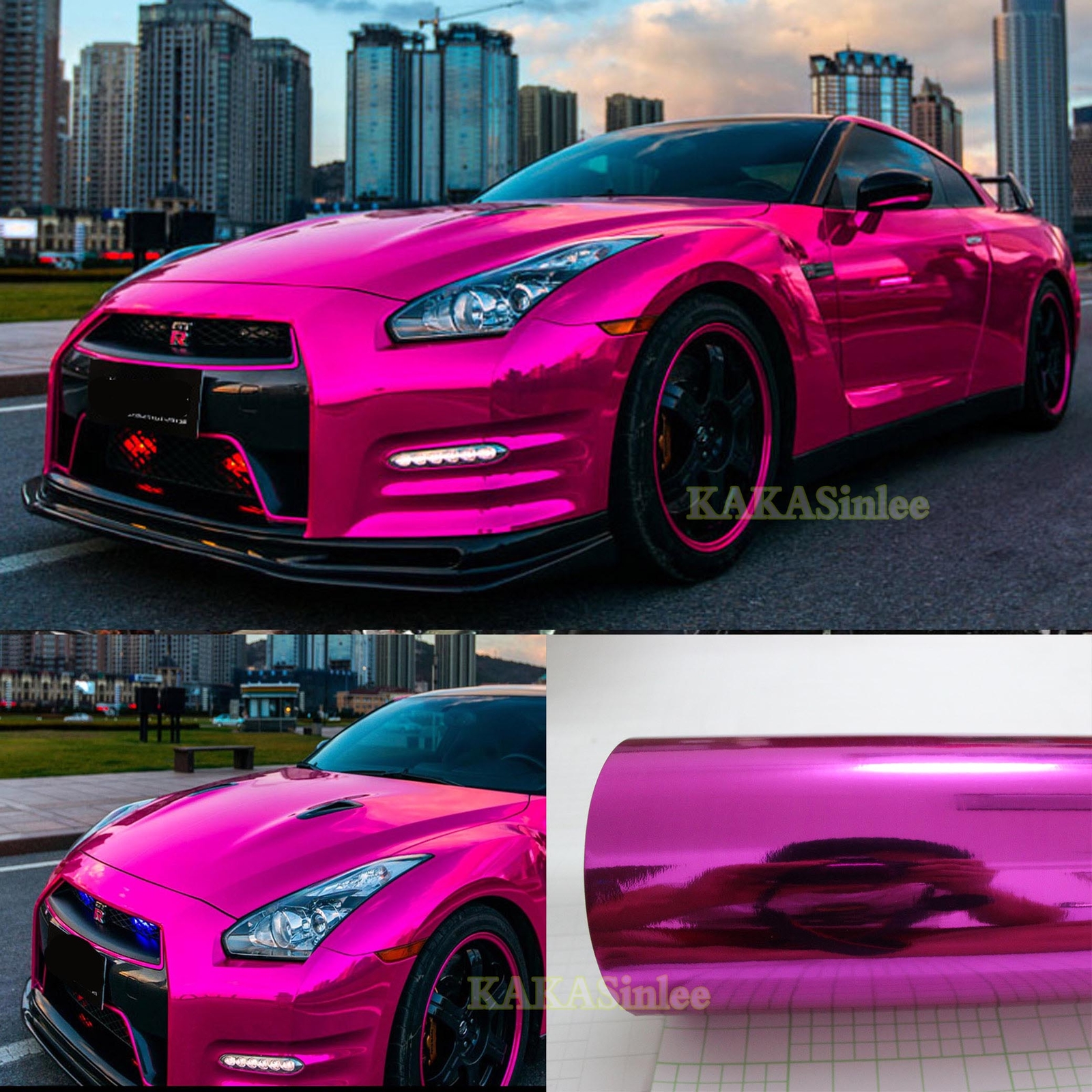 Useful – Decors Car House Glossy Mirror Chrome Vinyl Wrap Decal Sticker Sheet AB