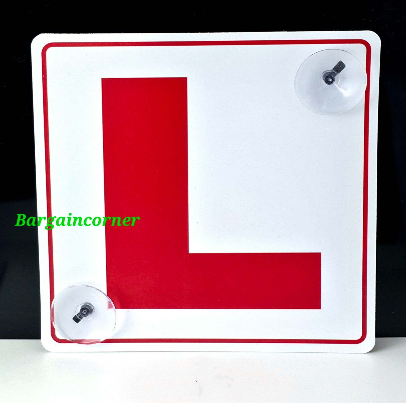 L PLATE SIGN Learner Driver Car Sign L Plate Advisory Sign With Suction Cup Hook