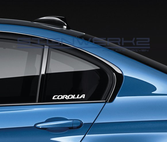 Corolla Decal Sticker Racing Nascar Toyota TRD Lets go places Pair