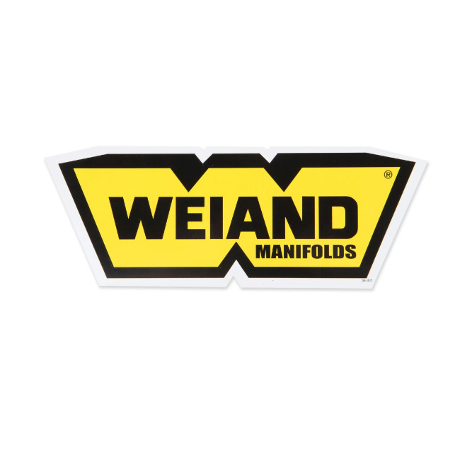 Weiand Manifolds Decal 36 SQ IN Yellow Black High Quality 36-301