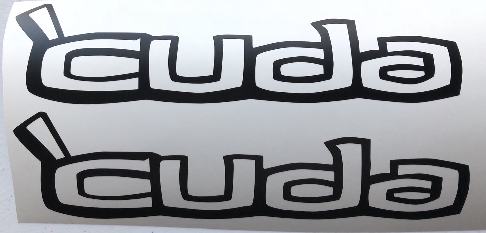 Cuda’ Decals 8”x 2”