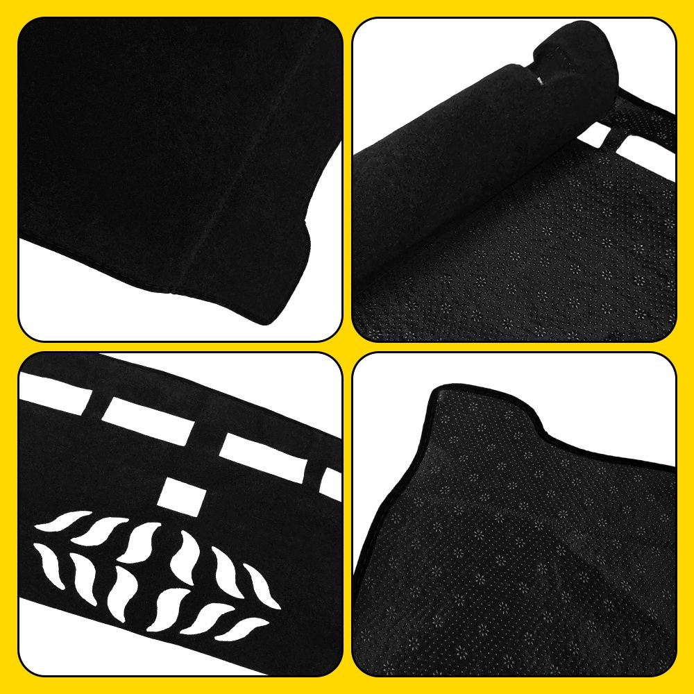 For Ford F150 2021-25 Dash Cover Mat Black Dashboard Carpet Style Protector 1-5X