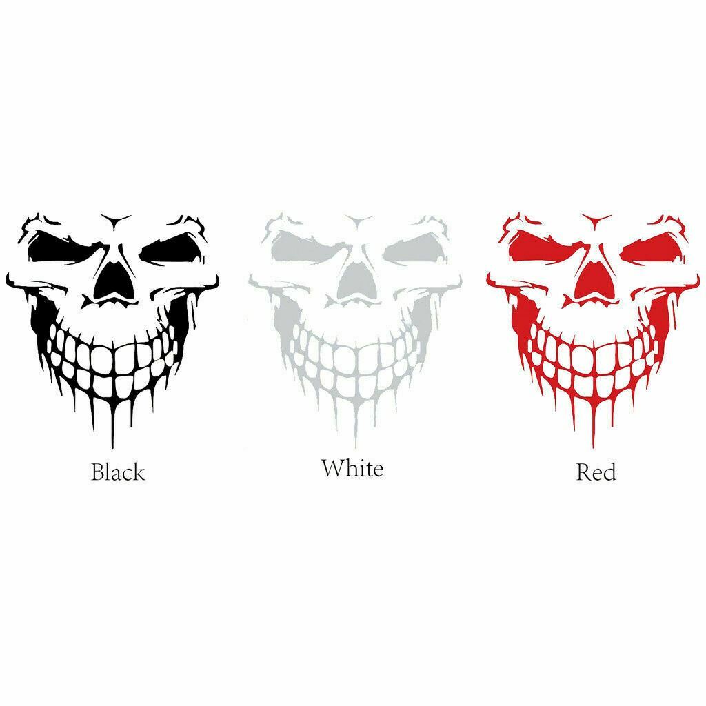 2x Reflective Skull Vinyl Side Door Tailgate Sticker Trim For Jeep Wrangler JK