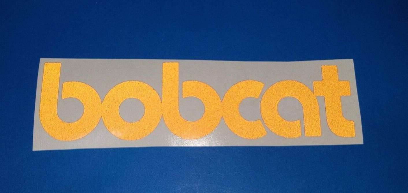bobcat Reflective Orange Vinyl Decal Sticker 1.5″x6″