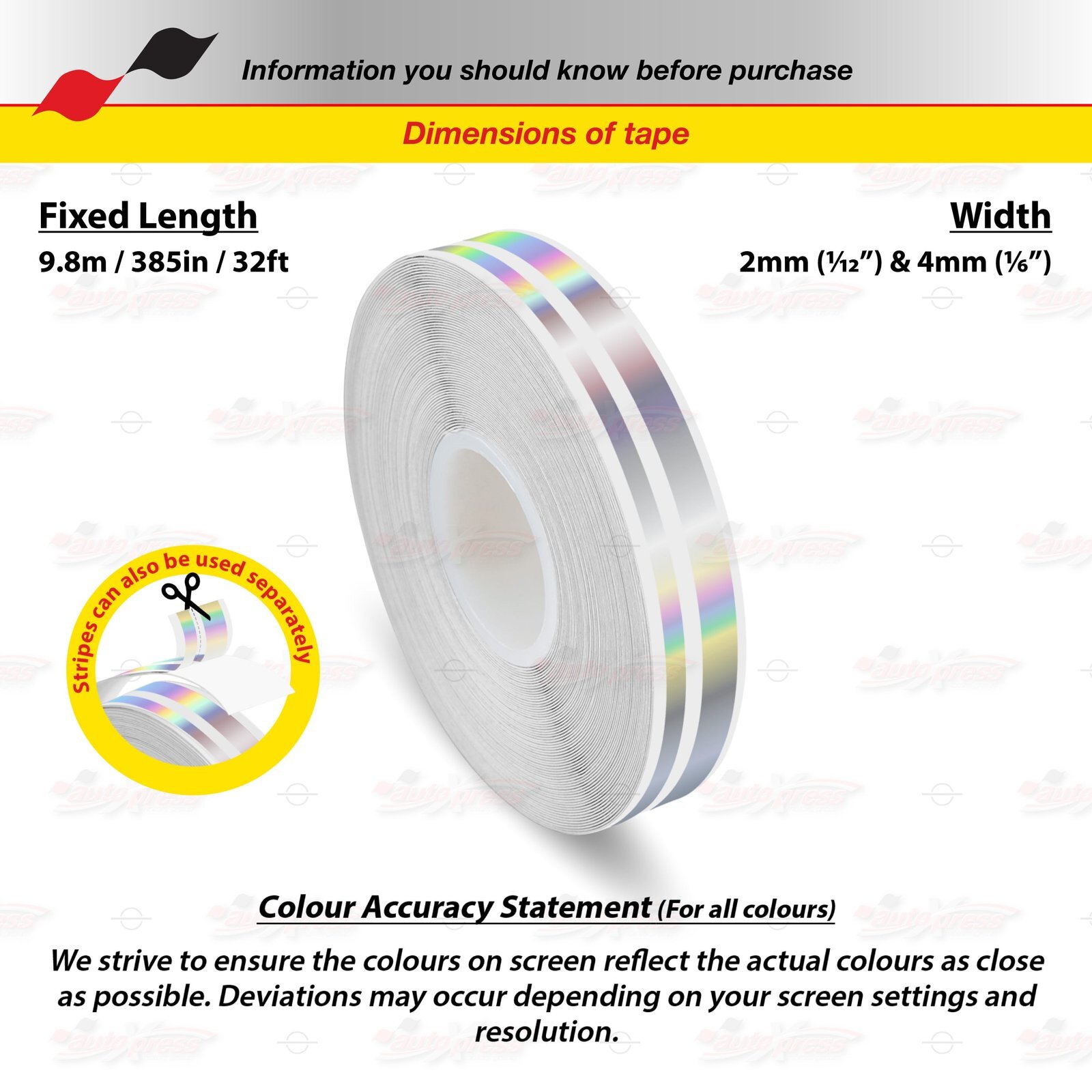 1/2″ Roll Vinyl Pinstriping Pin Stripe Double Line Car Tape Decal Stickers 12mm
