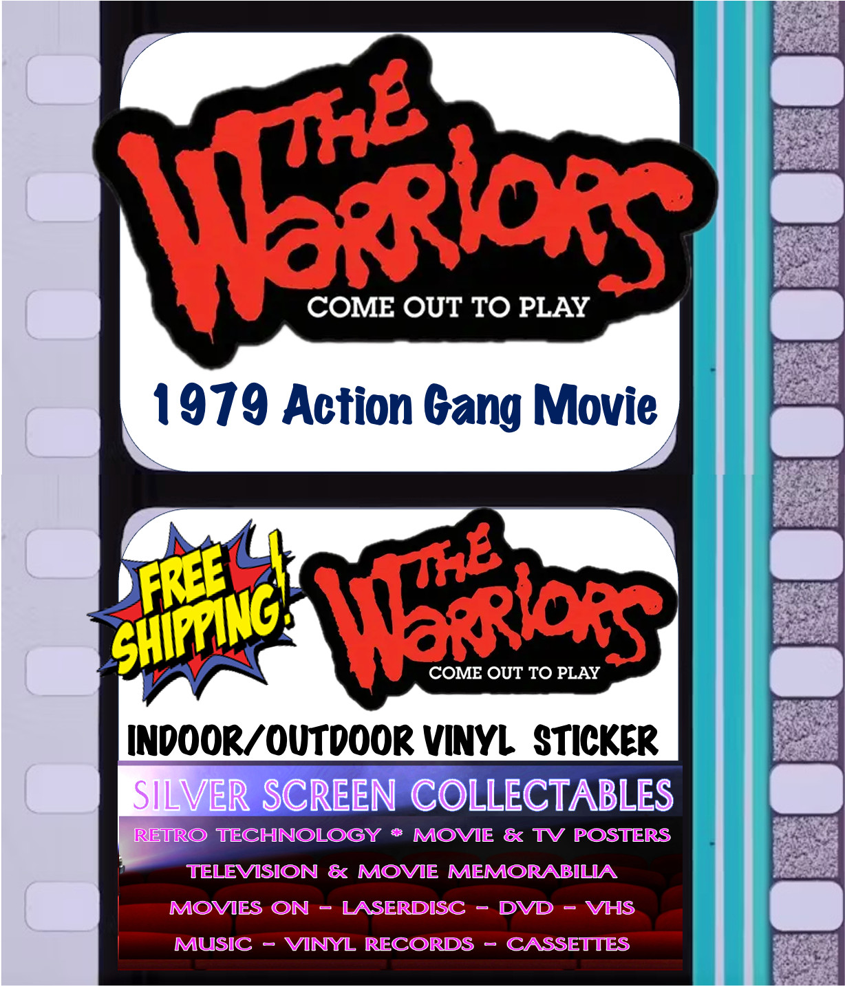 The Warriors 1979 Classic Gang Movie Vinyl Bumper Sticker Free Post