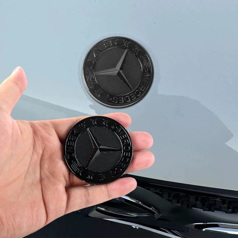 1pc 57mm Car Front Hood Emblem Badge Bonnet For Mercedes Benz W204 W205 W212 W17