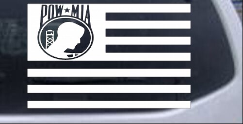 American Flag Pow Mia Car or Truck Window Laptop Decal Sticker