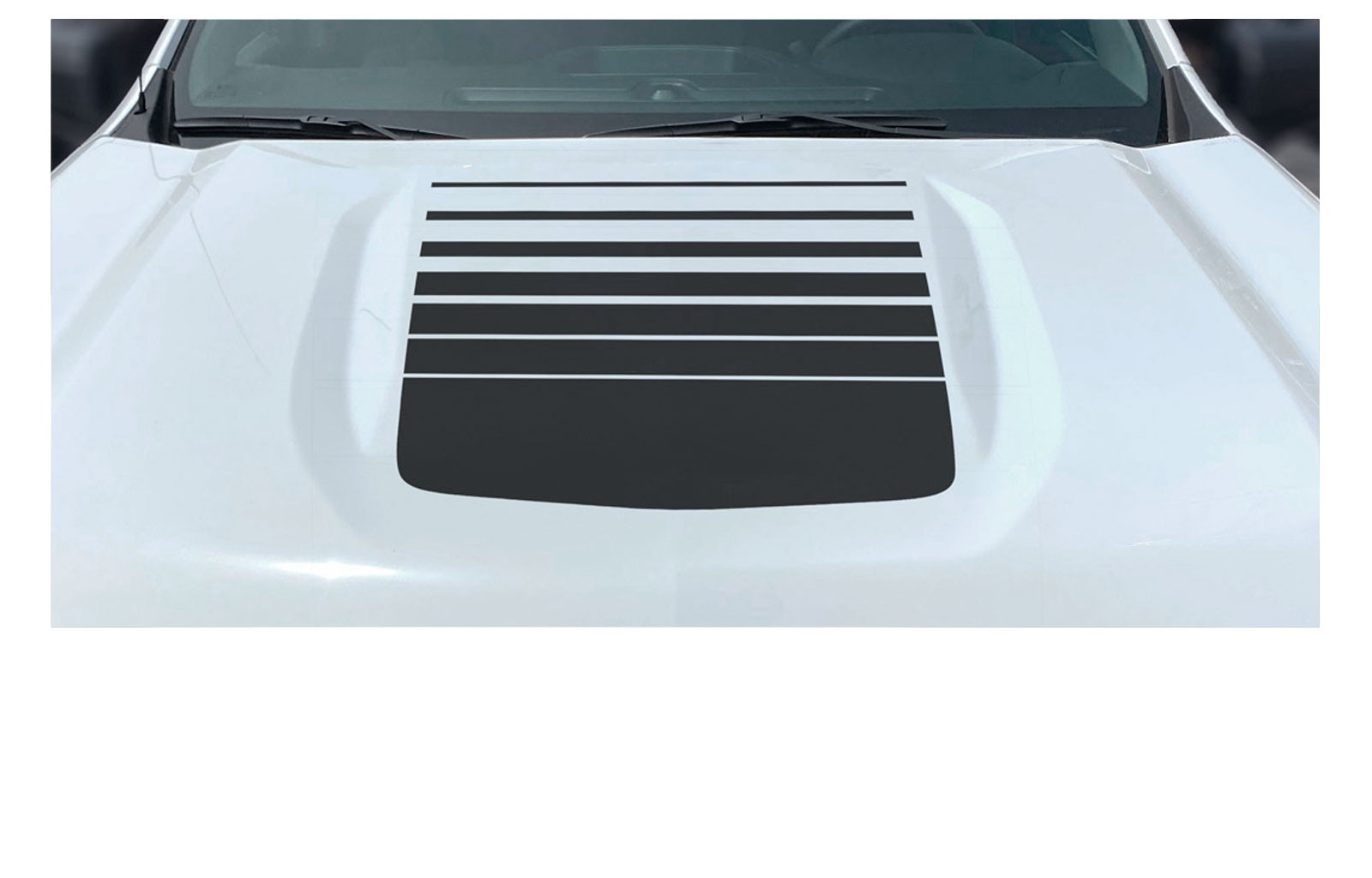 Chevy Silverado Matte Black Fade Hood Decal Graphic 2019-2025