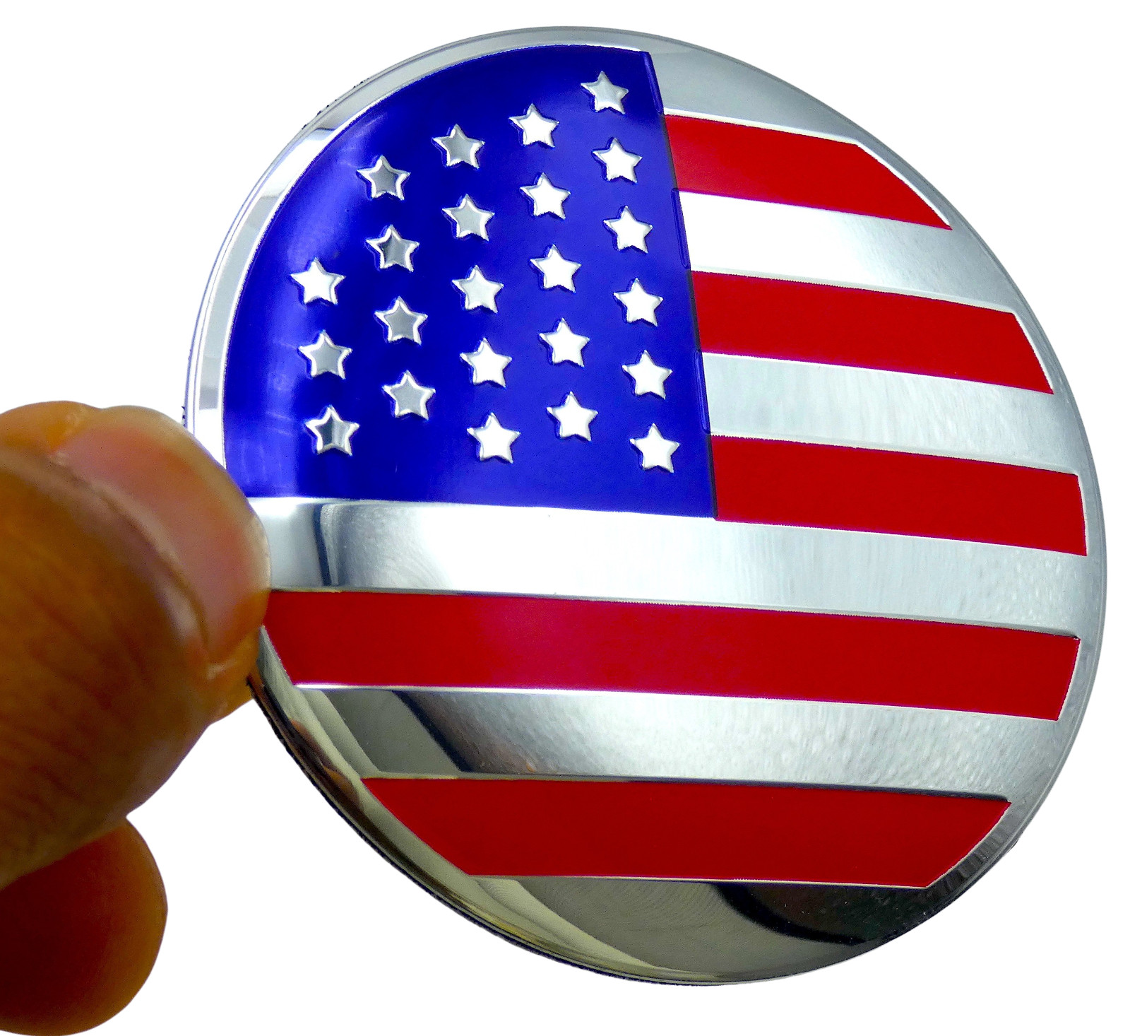 1x Aluminum Dome Shape American Flag Sticker Decal Emblem Badge Auto, Car, Truck
