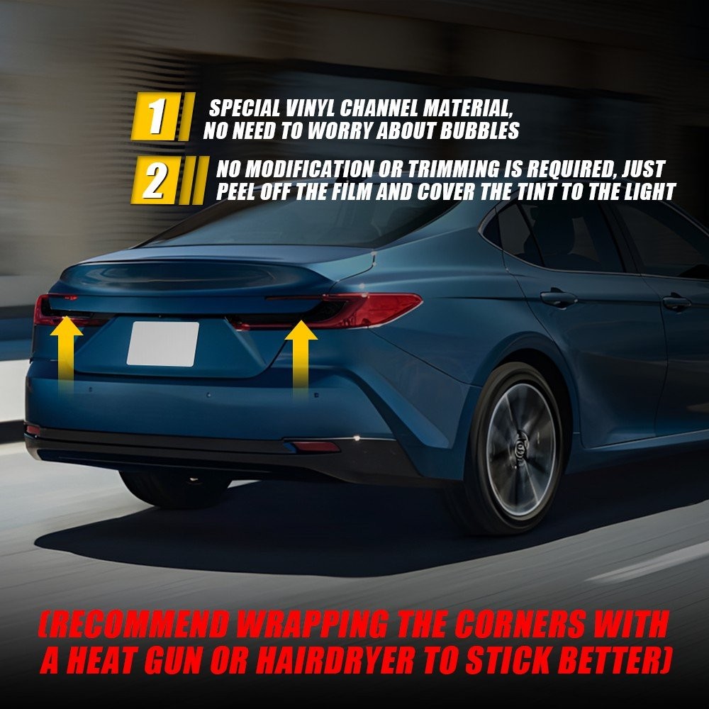 Smoked Precut Blackout Vinyl Decals For Toyota Camry 2025-2026 Tail Lights 2-10X