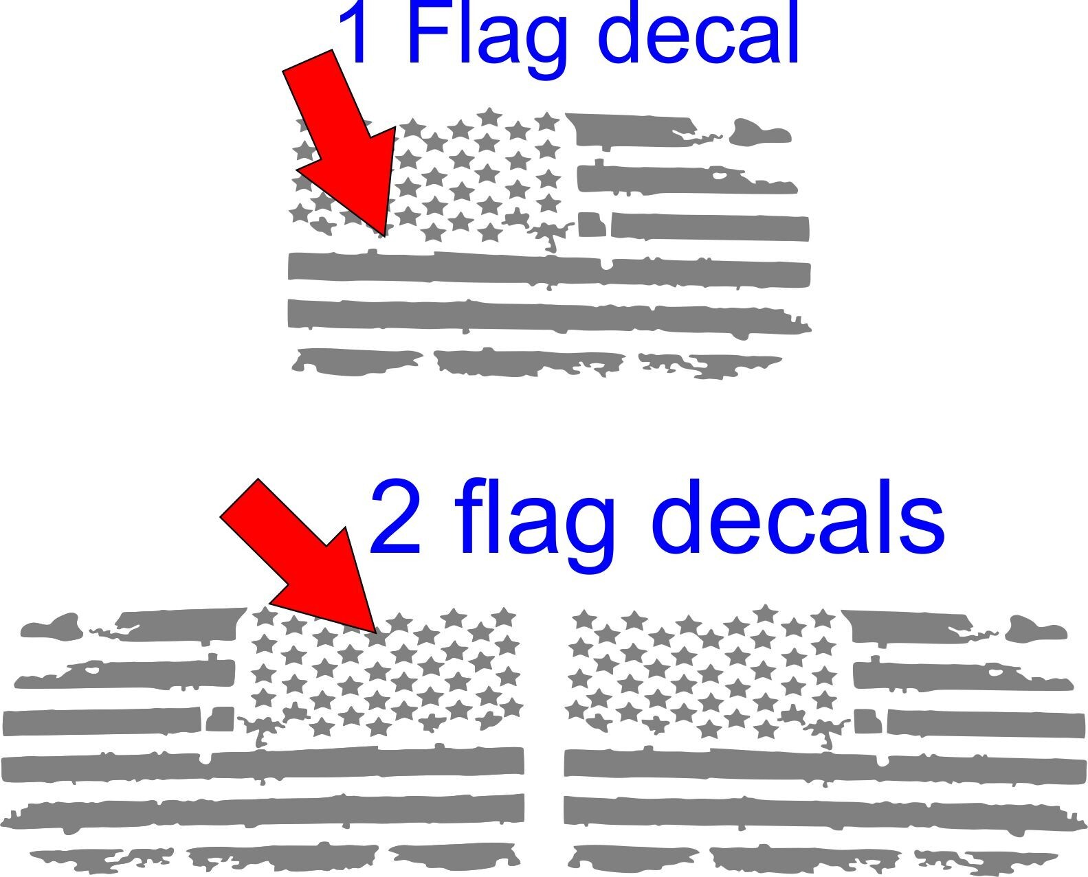 American Flag Vinyl Decals Left & Right Side Truck Car Graphics Stickers