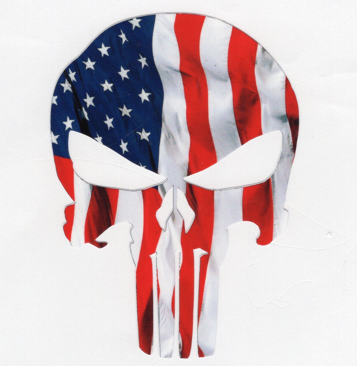 Punisher USA Flag high quality vinyl decal sticker window laptop Multiple Sizes