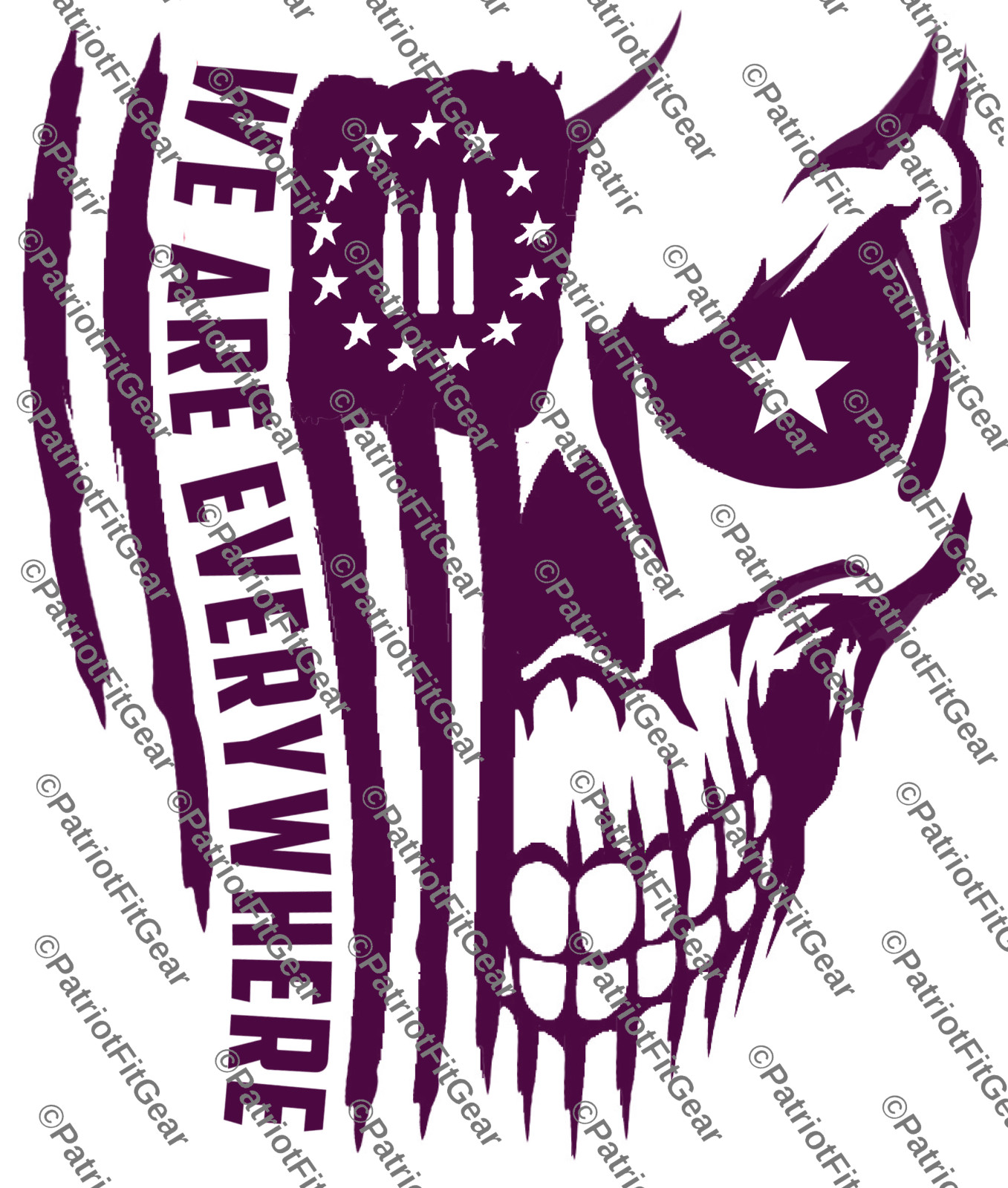 We Are Everywhere,Death Skull,American Patriot,We The People,Custom Vinyl decal