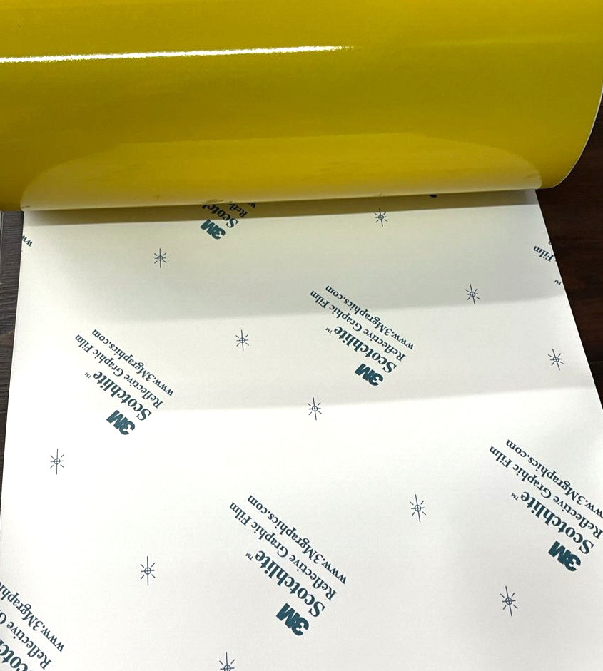 3M™ Scotchlite 680 Reflective Vinyl UnPunched Lemon Yellow 15″X12″