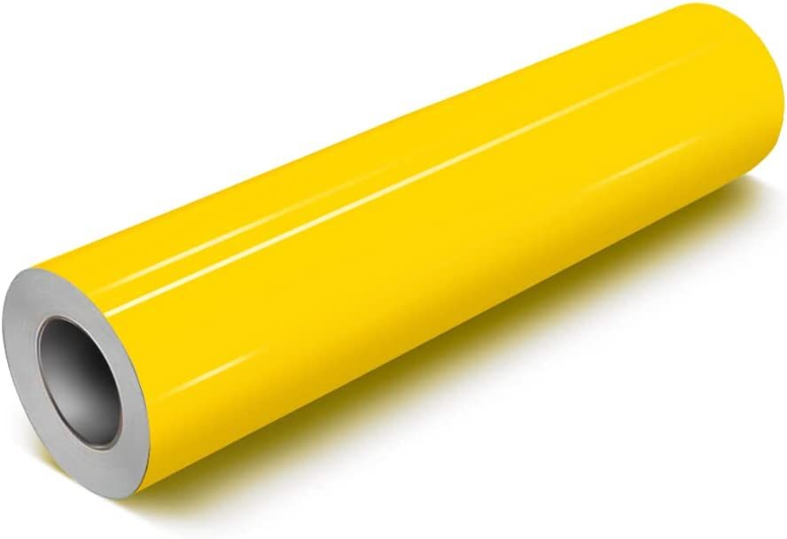 High Gloss Glossy Yellow Vinyl Film Wrap Sticker Decal Bubble Free Air Release