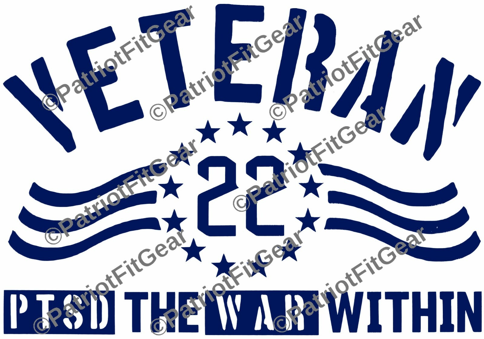 Veteran 22,The War Within,Suicide Awareness,PTSD,Support Our Troops,Vinyl Decal