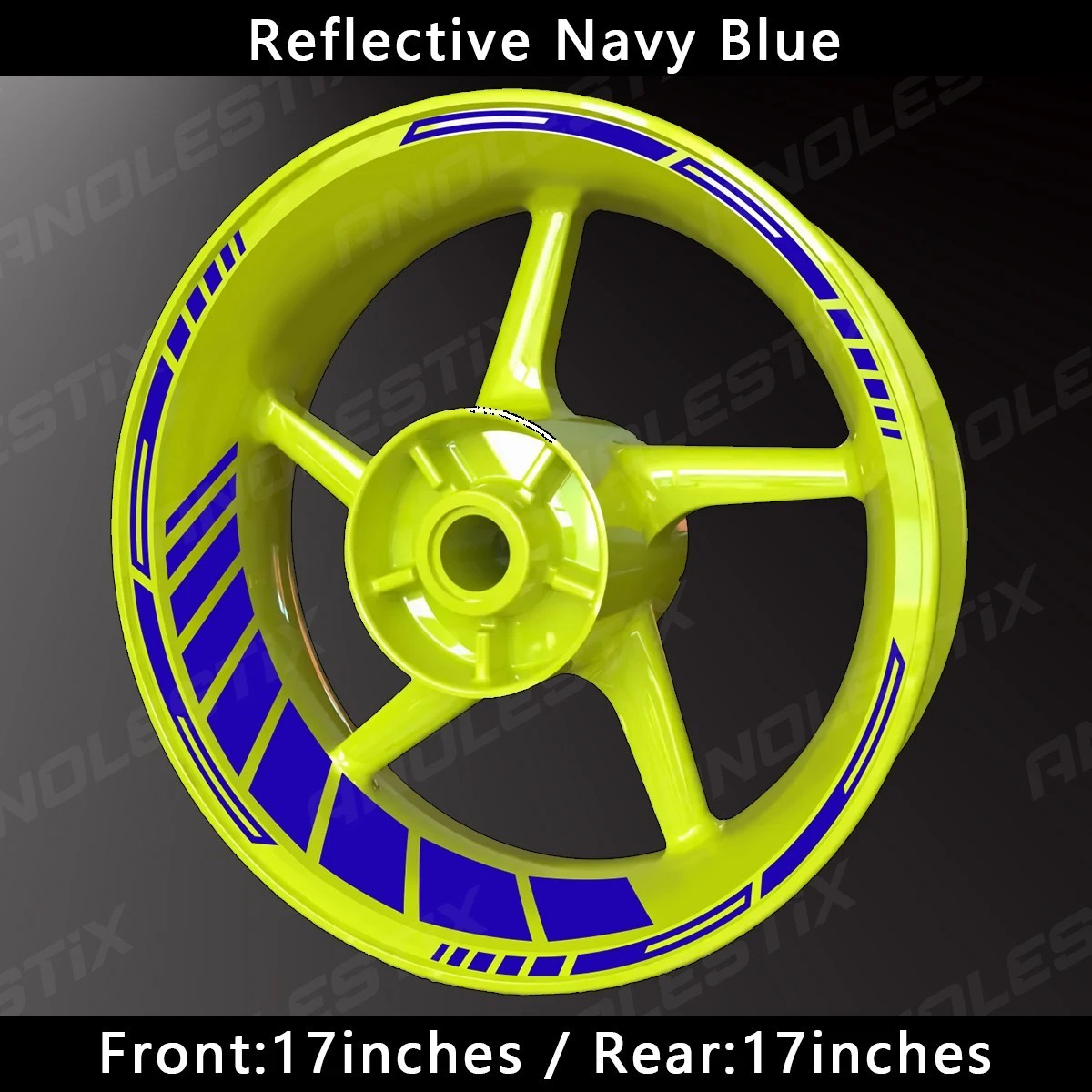 Reflective Wheel Rim Stripe Decal Motorcycle Hub Sticker Tape Universal For 17in