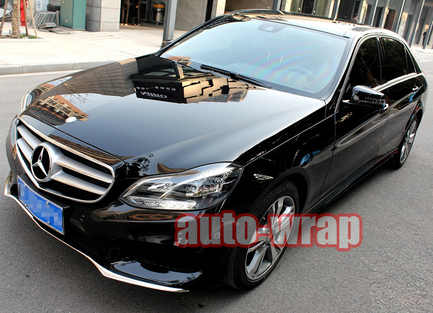 Entire Car Wrap – Hot Glossy Mirror Paint Vinyl Film Sticker Black 50FT X 5FT AC