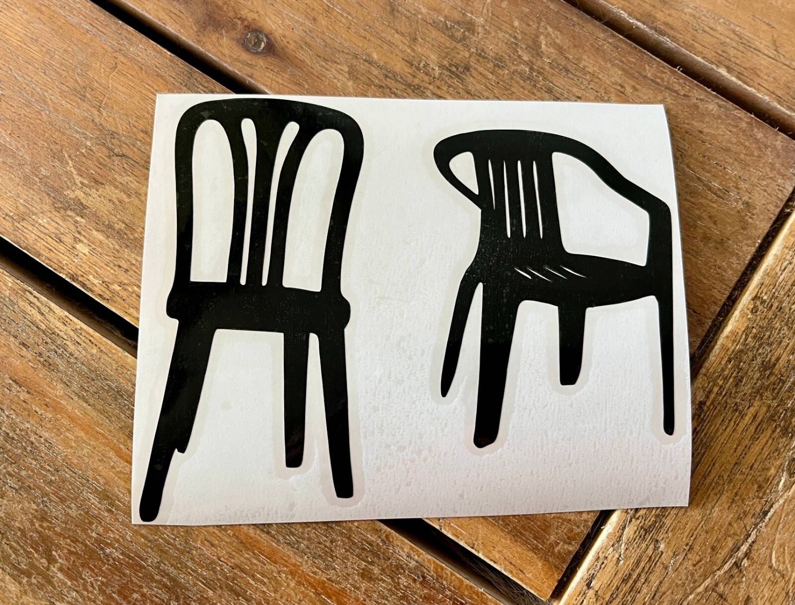 Puerto Rico Plastic Lawn Chairs Silhouette Bad Bunny Album Vinyl Decal Sticker