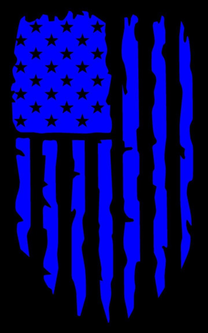 American Flag Tattered Vertical Hanging Style 2 Multiple Colors and Sizes