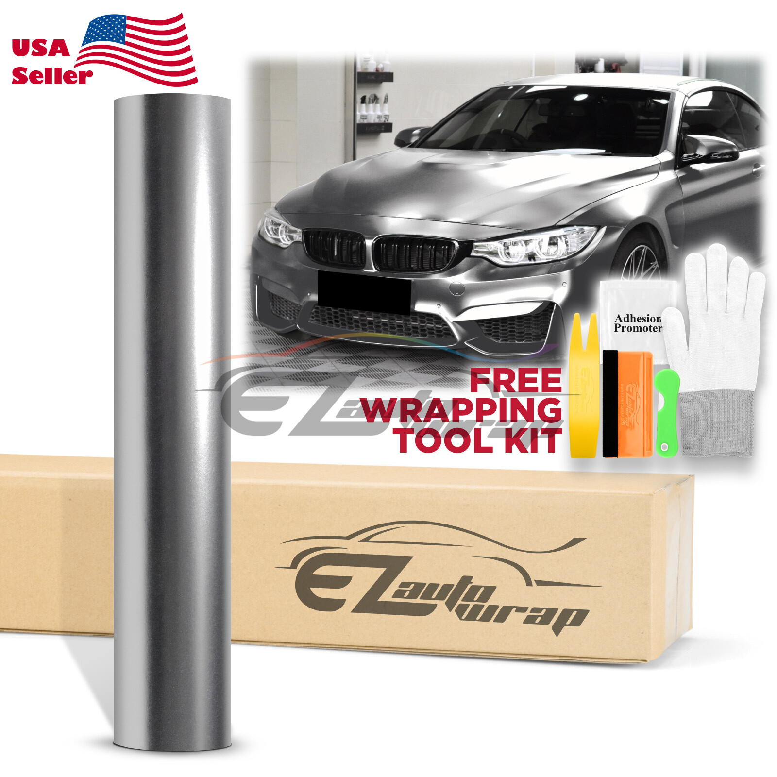 Anodized Chrome Silver Car Vinyl Wrap Sticker Decal Matte Metallic Sheet Film