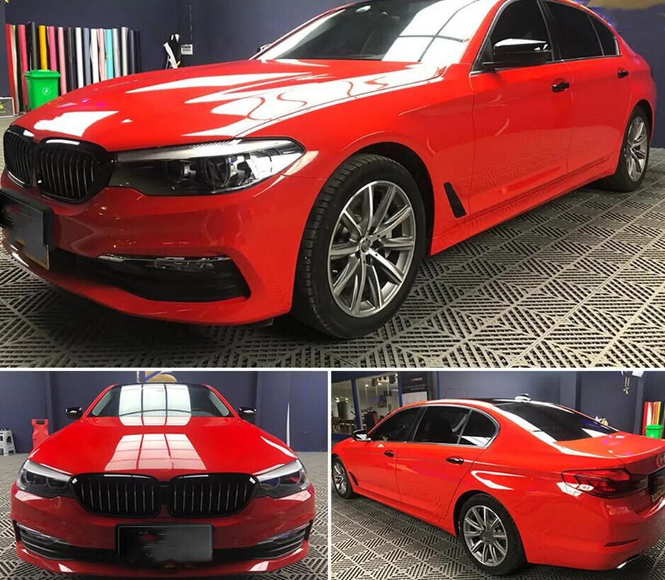 50FT x 5FT Premium Ultra Gloss Vinyl For Vehicle Wrap Film Sticker Decal Red