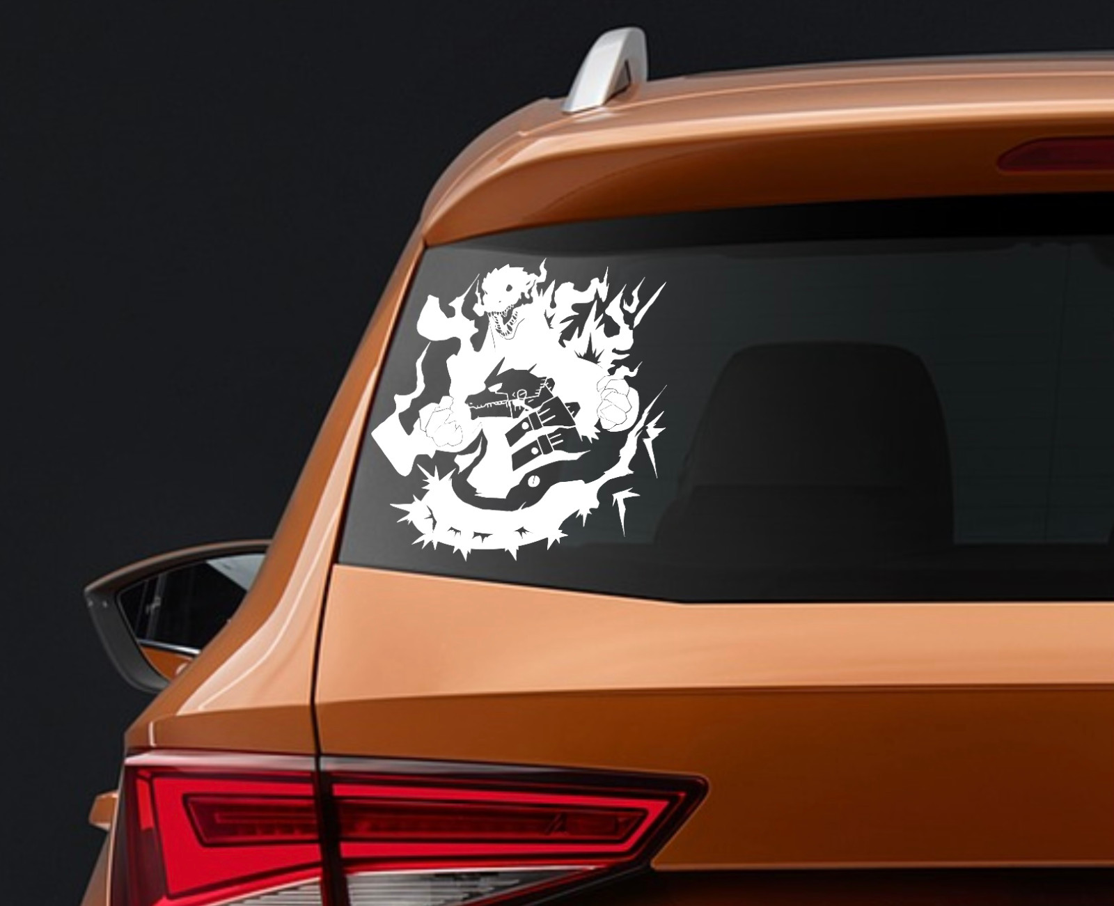 Vinyl Decal Car Truck Sticker – Godzilla VS Mechagodzilla You Pick Size & Color