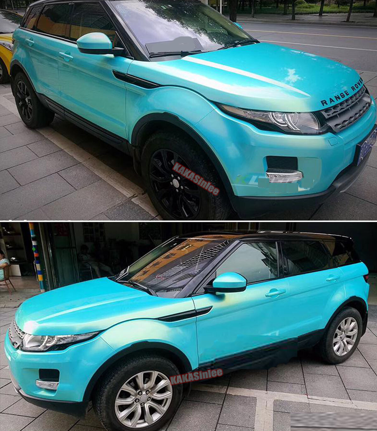 50FT x 5FT Full Car Wrap Chameleon Coral Metallic Chrome Vinyl Sticker Blue HDUS