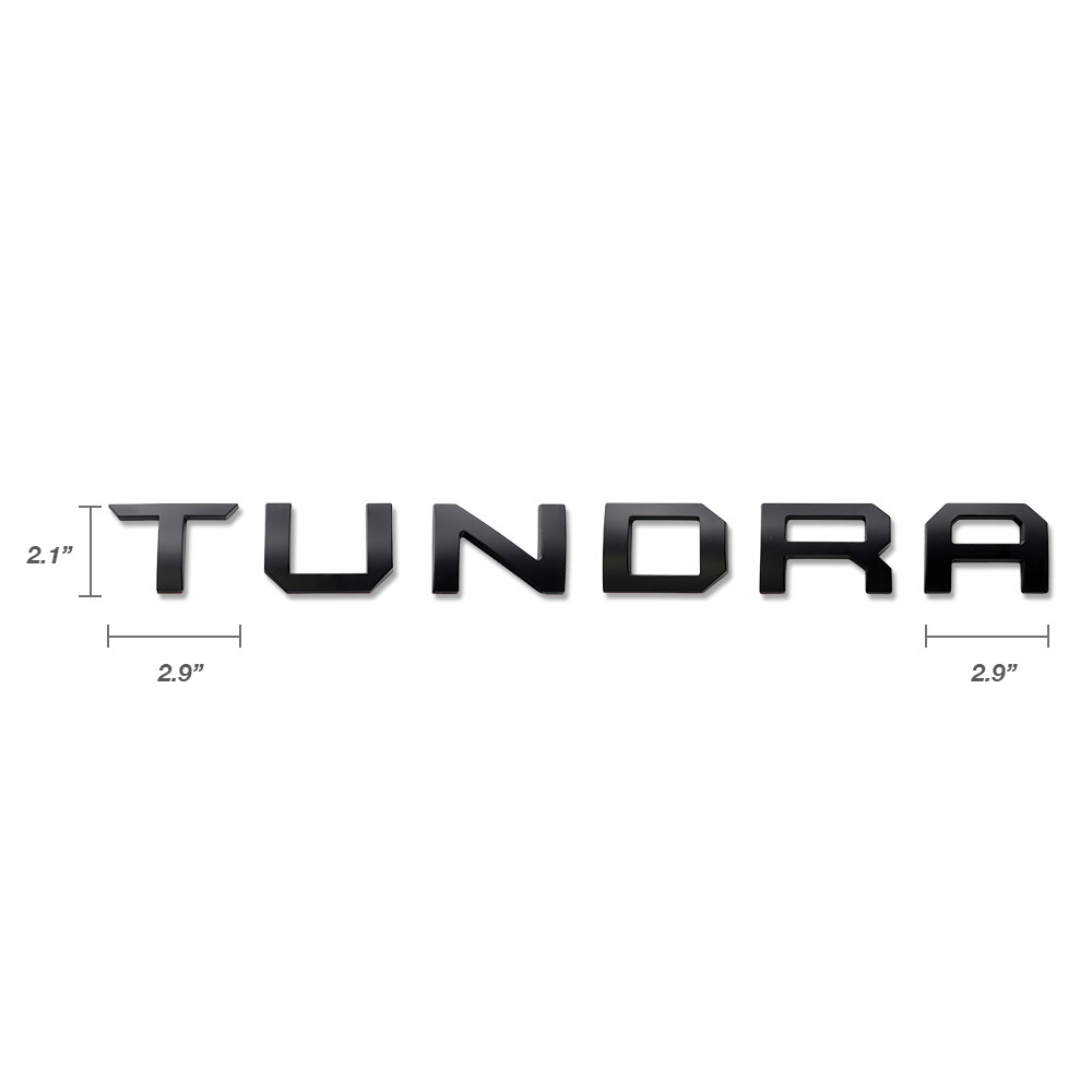 For 2014 – 21 Tundra Plastic Vinyl Tailgate 3D Letter Inserts Matte Black Decal
