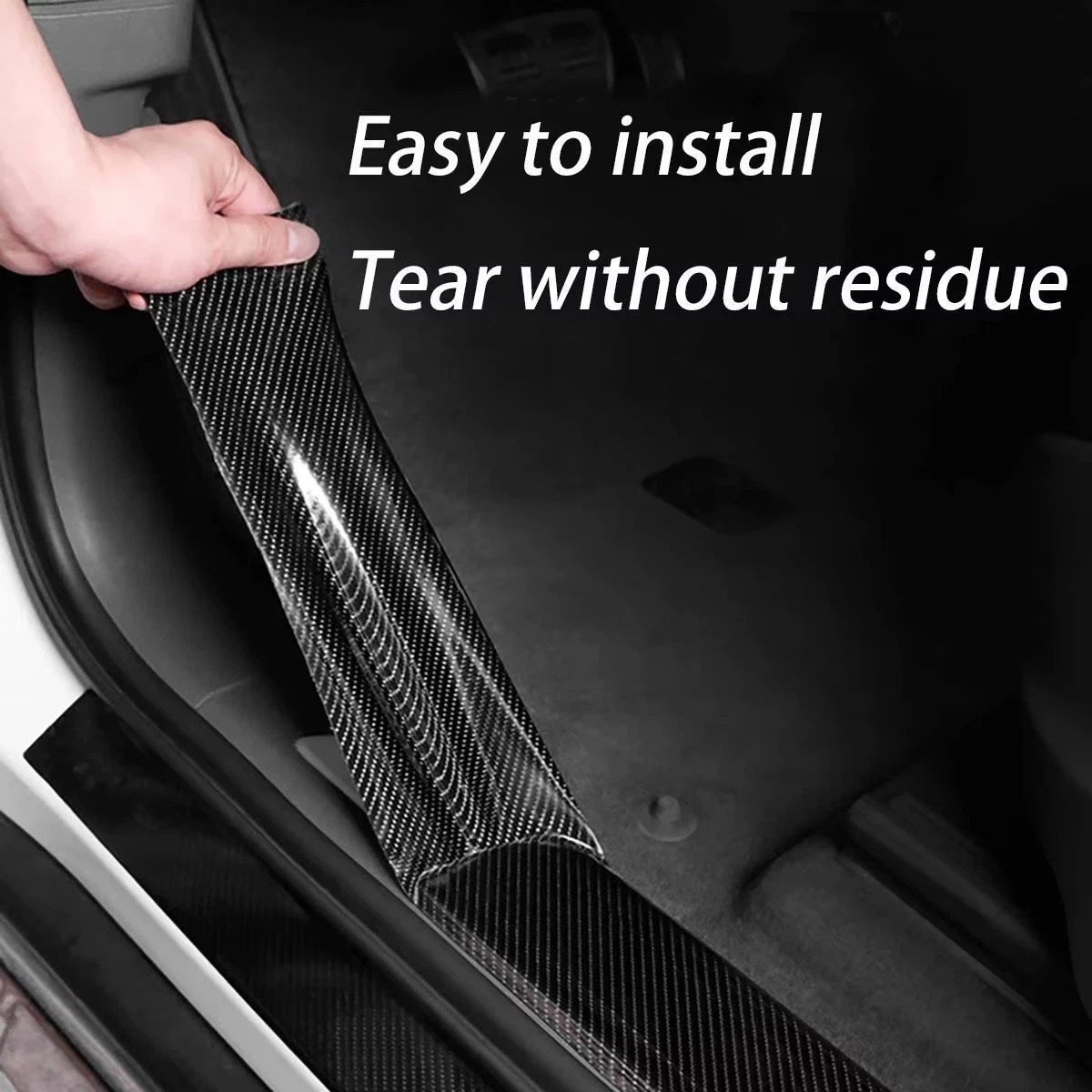 Carbon Fiber Car Sticker DIY Protector Strip Door Car Automotive Protective Tape