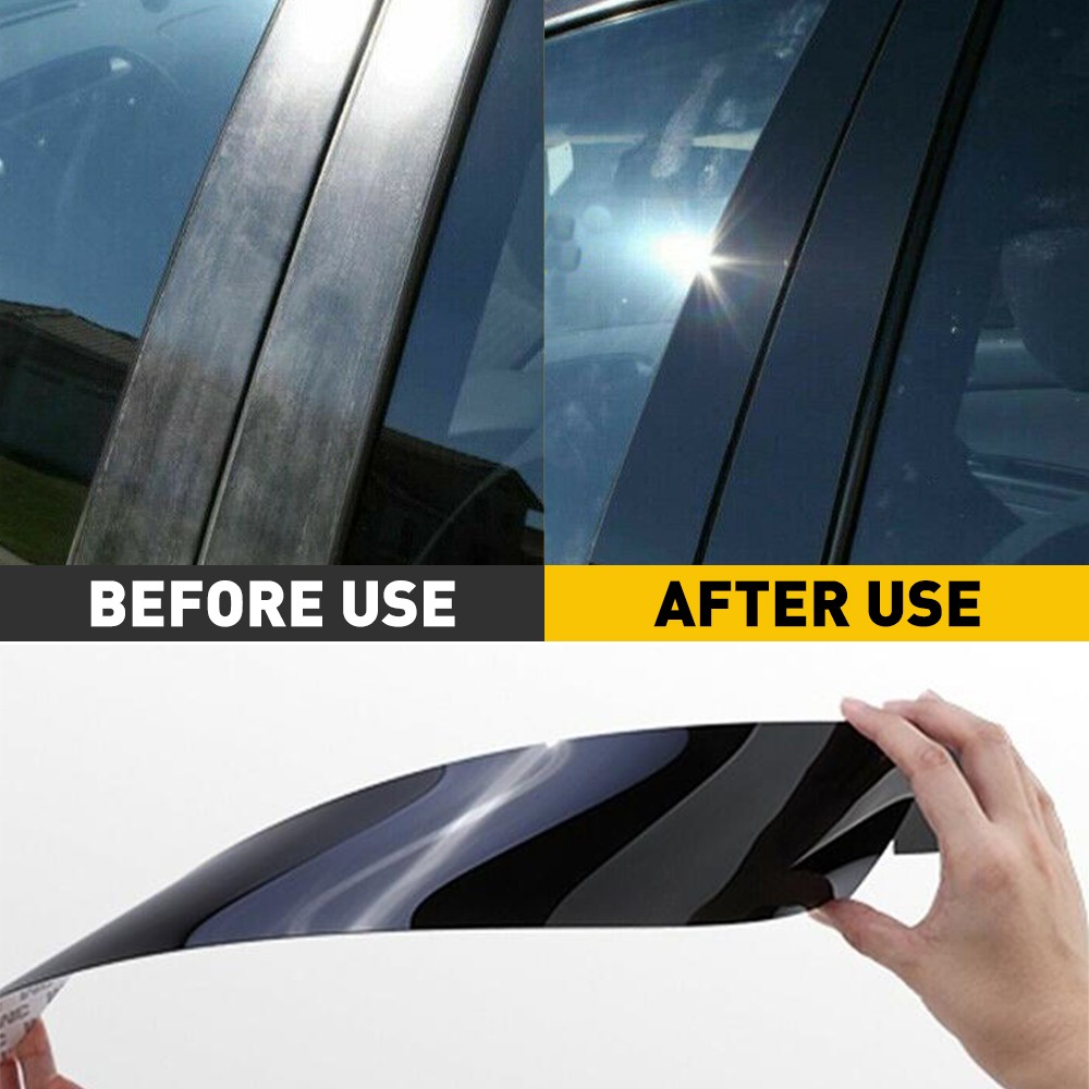 16X Fit Toyota Camry 2018-2021 Gloss Black Window Door Pillar Posts Decor Trim