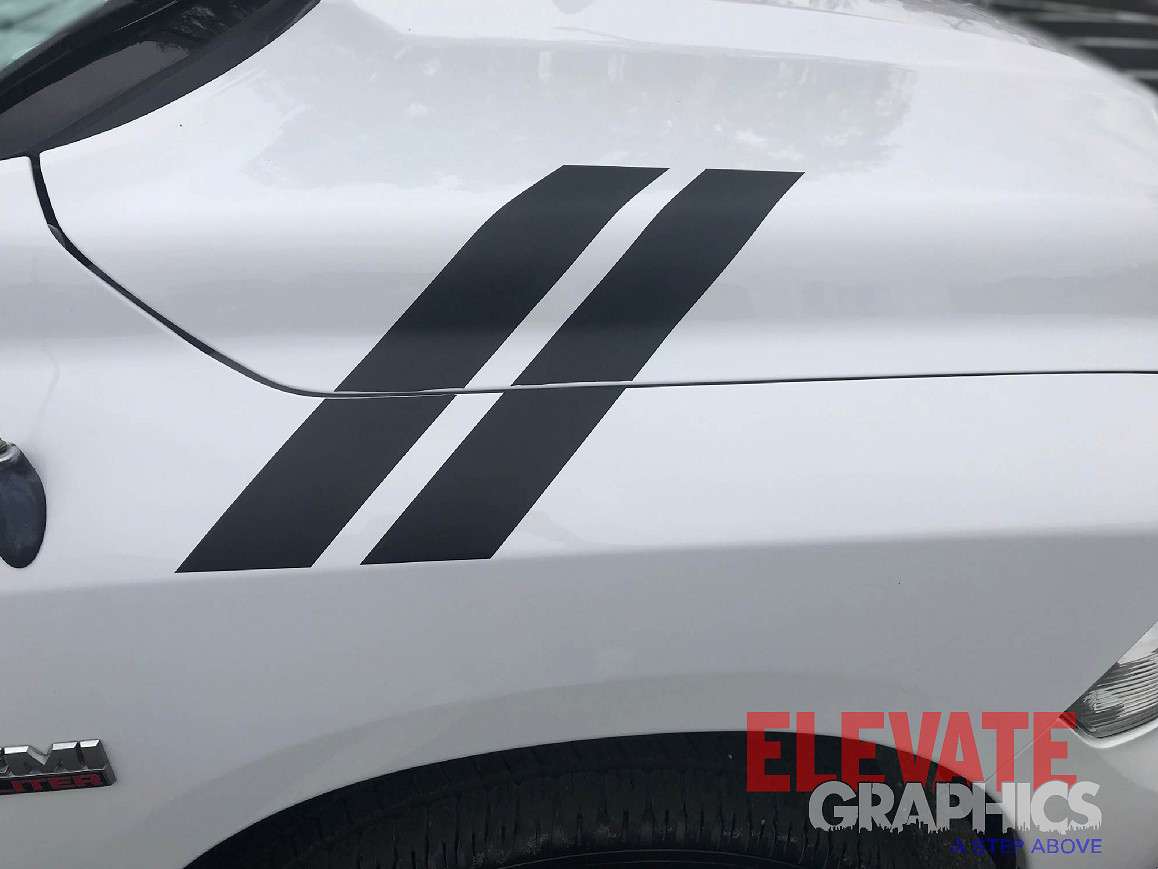 Fits Dodge Ram 1500 Side Hash Mark Stripes Decals Double Bar Graphics For 00-21