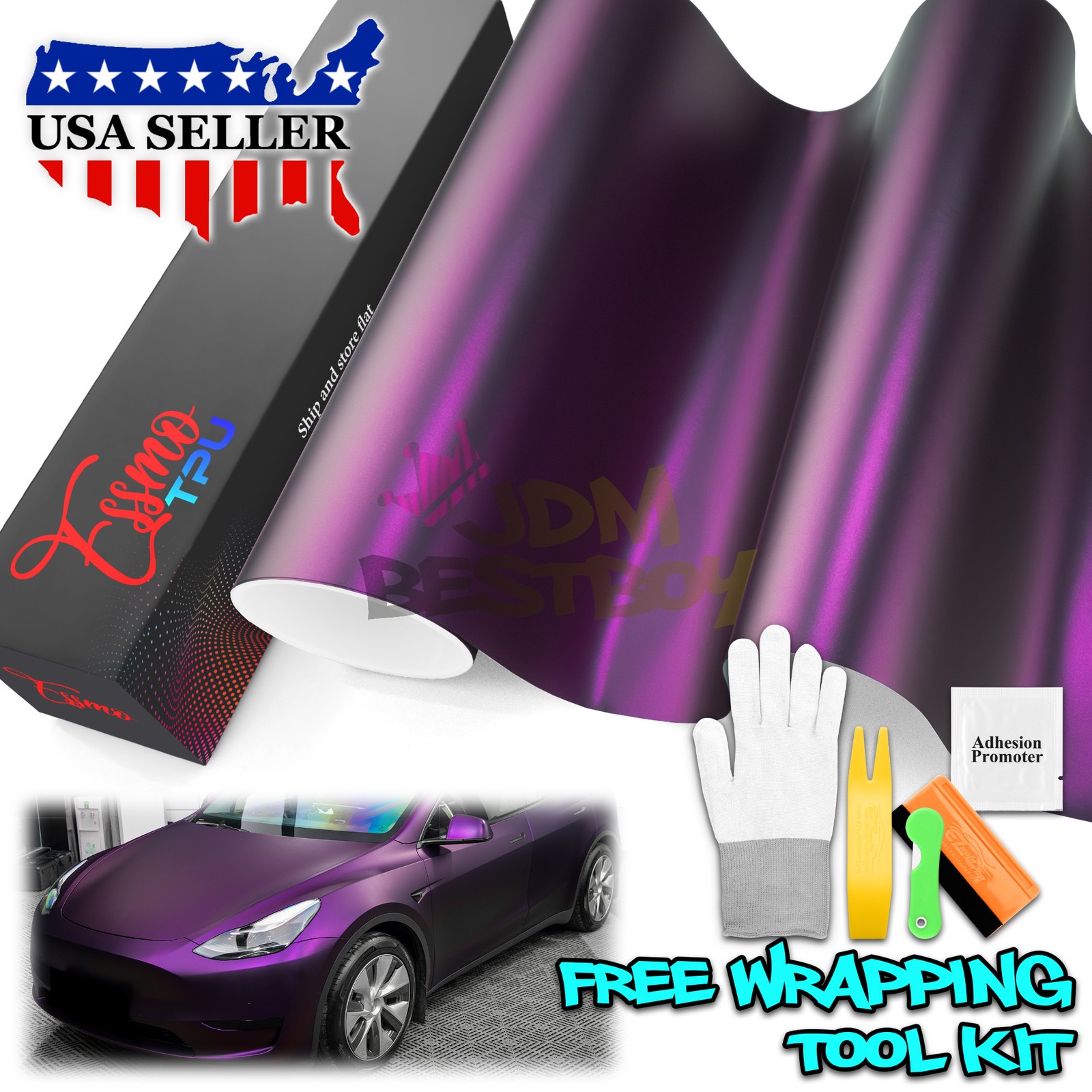 Matte Metallic Magenta Purple TPU PPF Paint Protection Film Dry Wet Vinyl Wrap