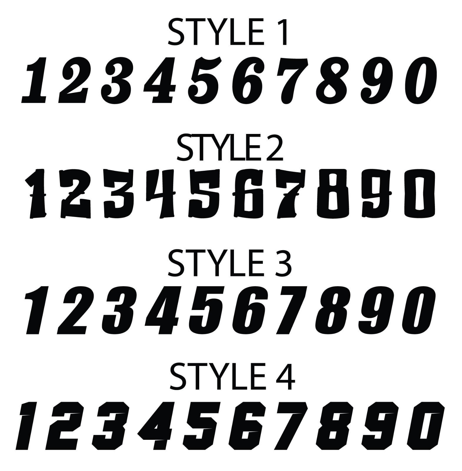 Vintage Look Meatball Race Car Numbers Vinyl Decals (2x) Laminated Weather Proof