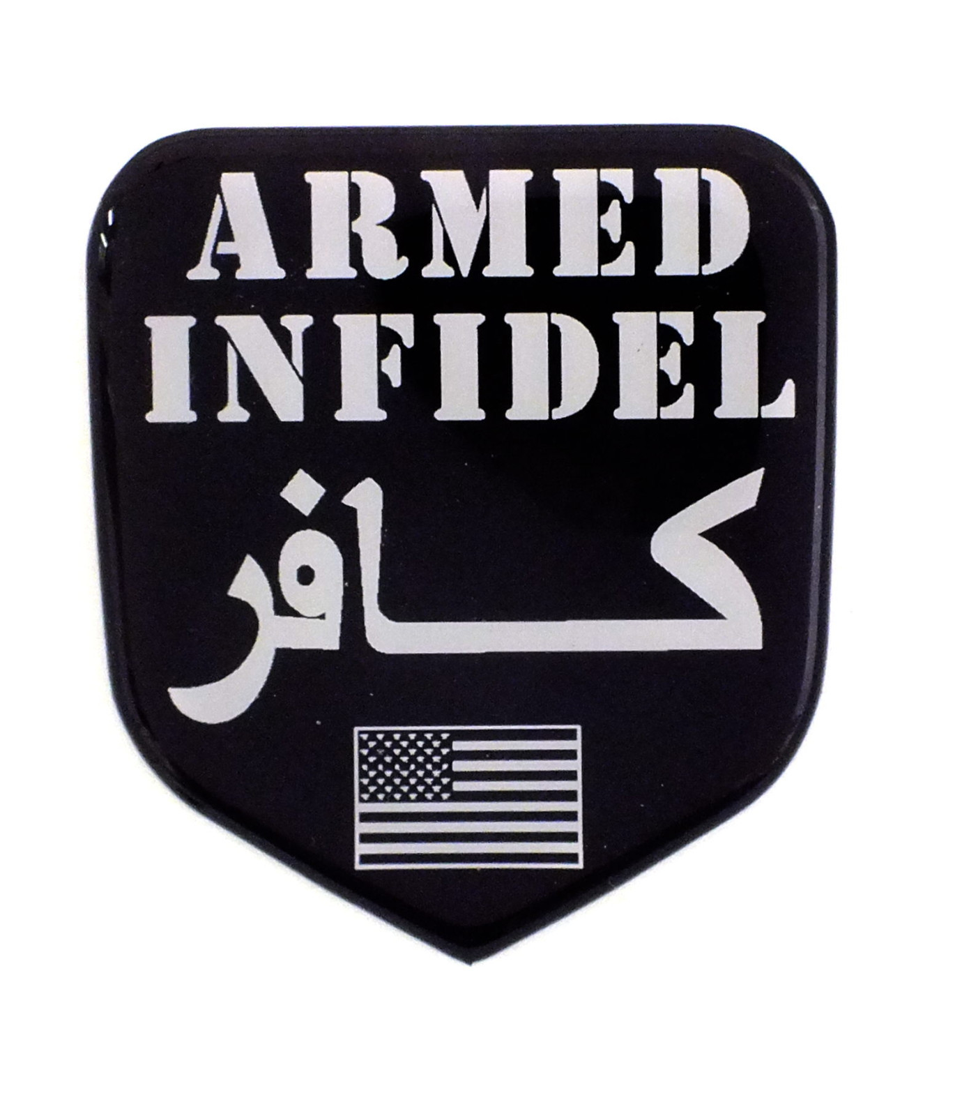 ARMED INFIDEL USA EMBLEM WILL FIT DODGE TRUCK GRILLE 1994-2002