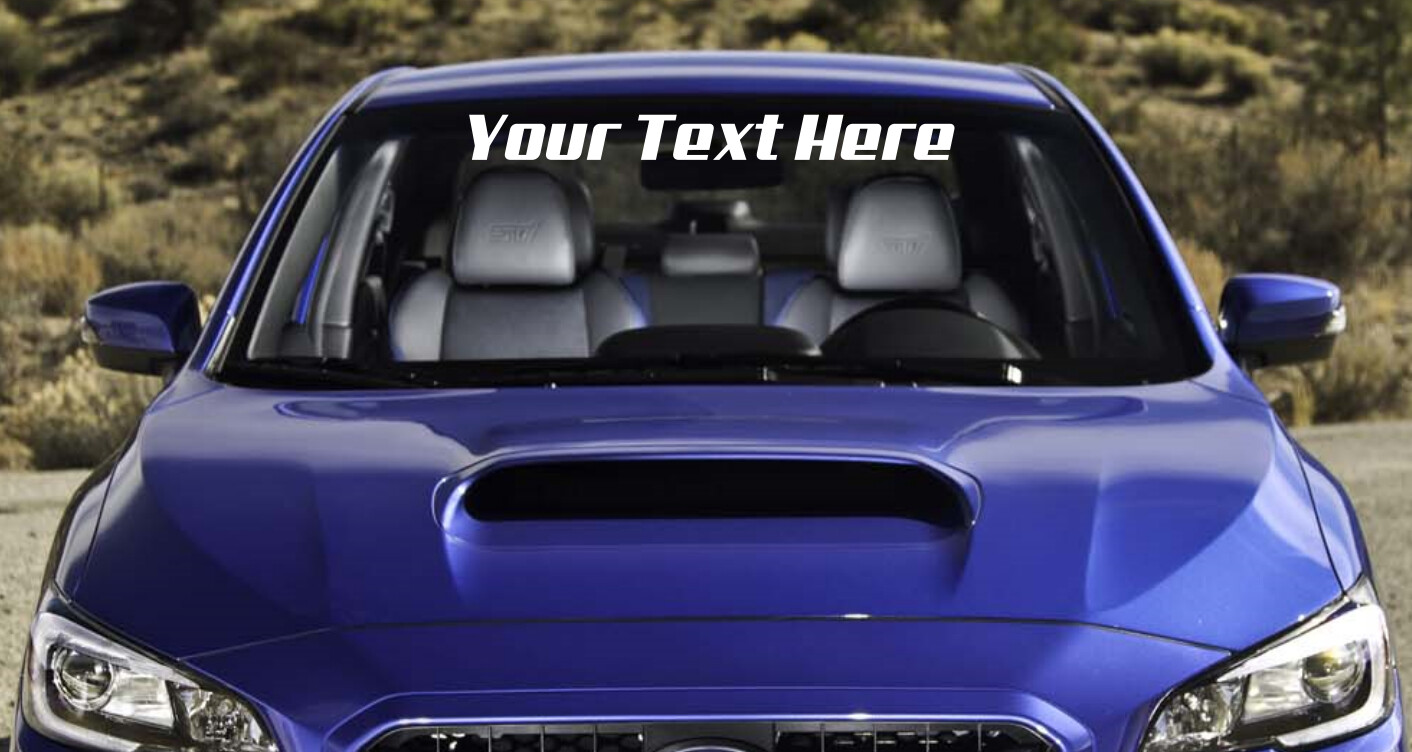 PERSONALIZED/CUSTOM FREE TEXT Vinyl Car Decal for Windshield Racing Stripes FT77