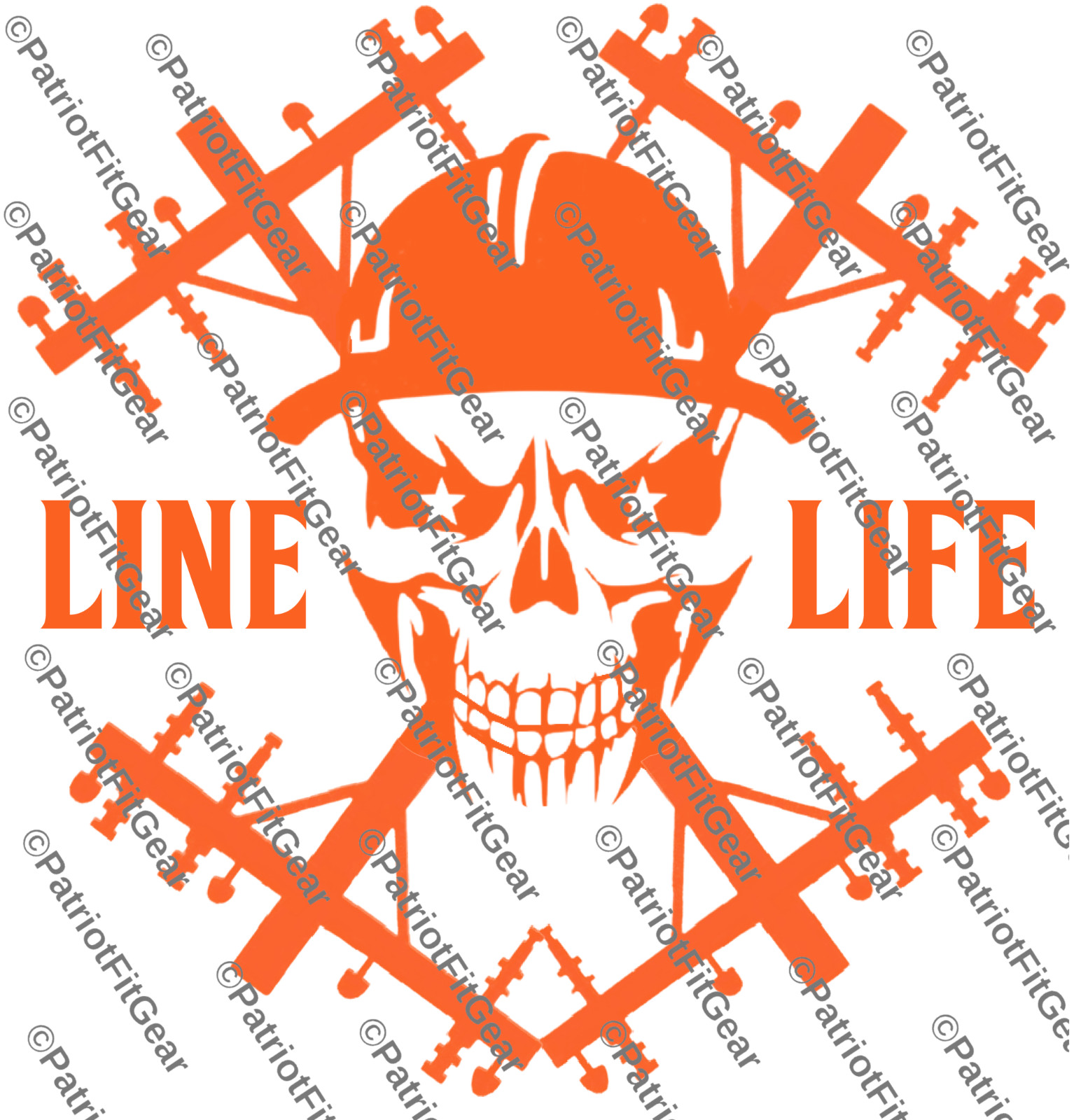 Lineman,Death Skull,Linesman,Line Work,Line Life,Electrician,Sticker,Vinyl Decal