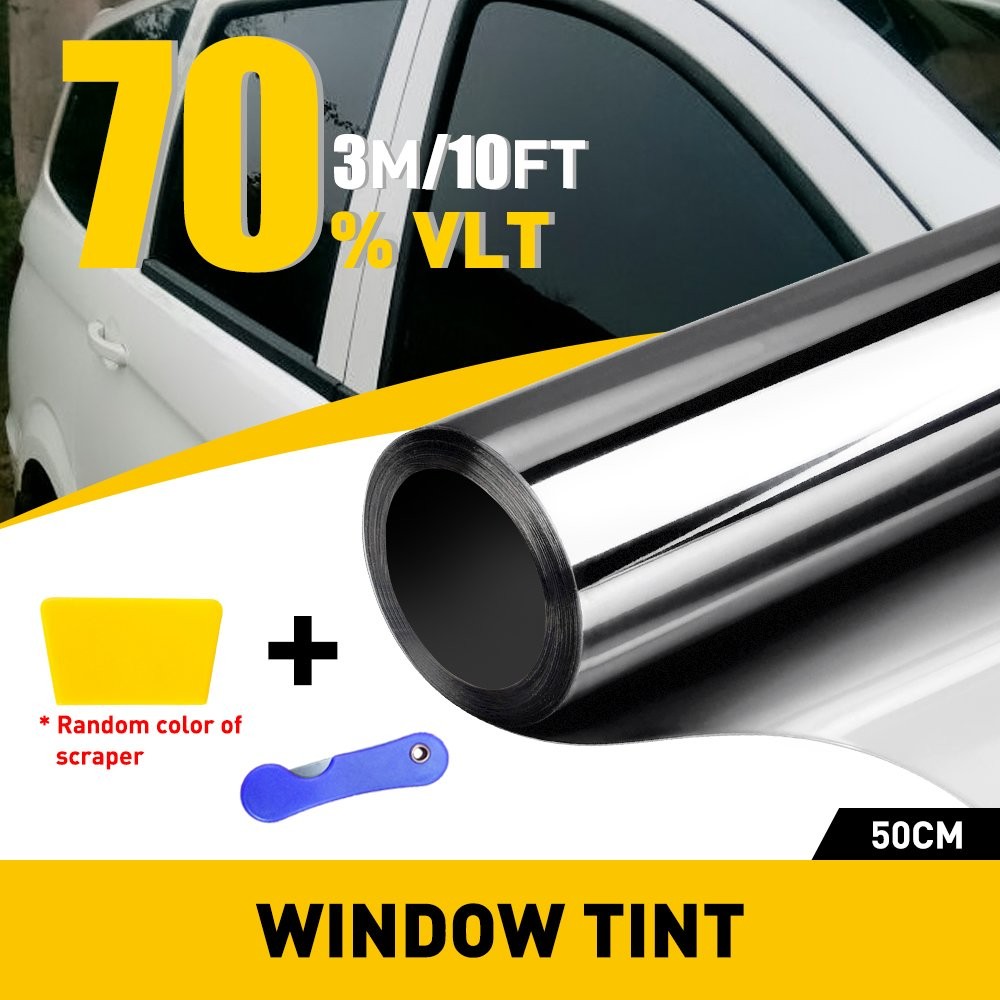 1/2set 10FT Window Tint Film Sun 70% Protection All Uncut & Sides for Rear Chevr