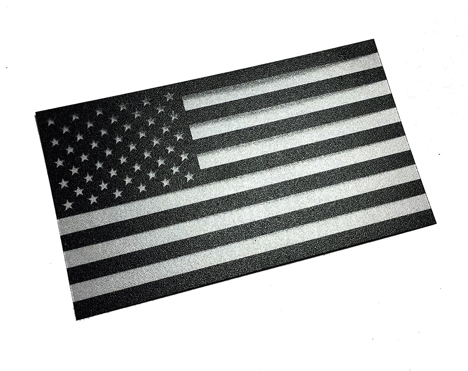 Forward black on White American flag thick polycarbonate Decal 2″ x 3.5″