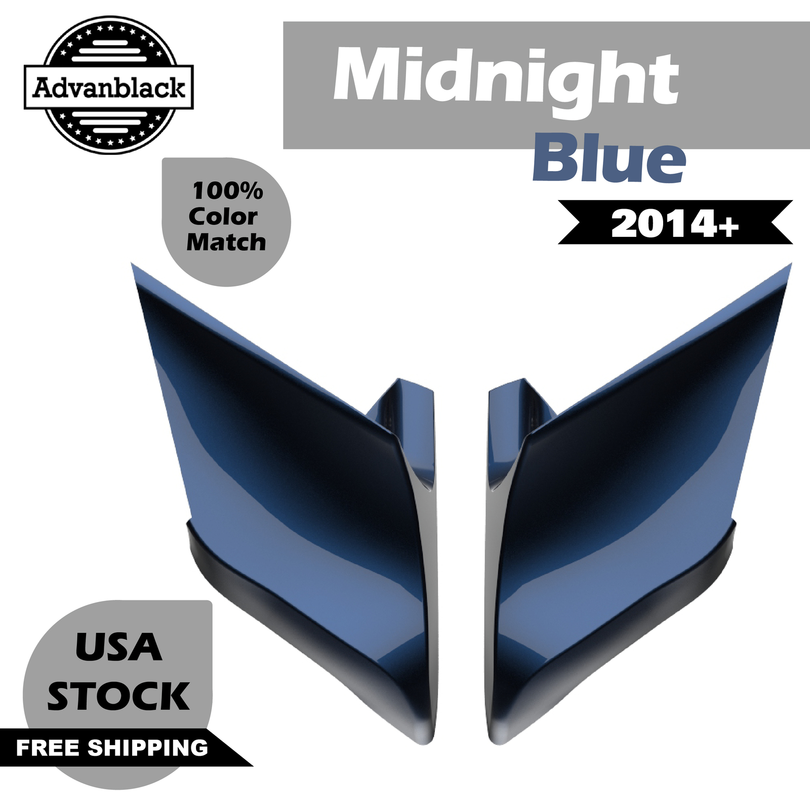 Midnight Blue CVO Stretched Extended Side Cover Panel For 2014+ Harley Touring