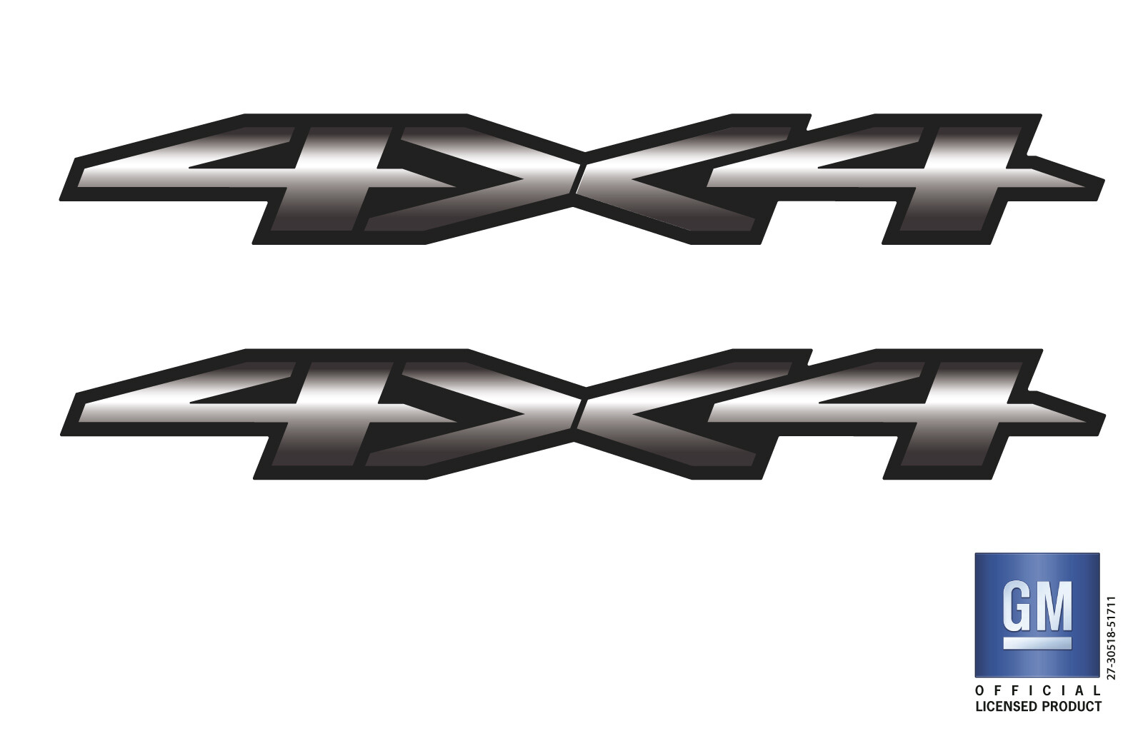 2019 20 21 22 23 24 25 Chevy Silverado 1500 Custom Print 4X4 Bed Side Decals Set