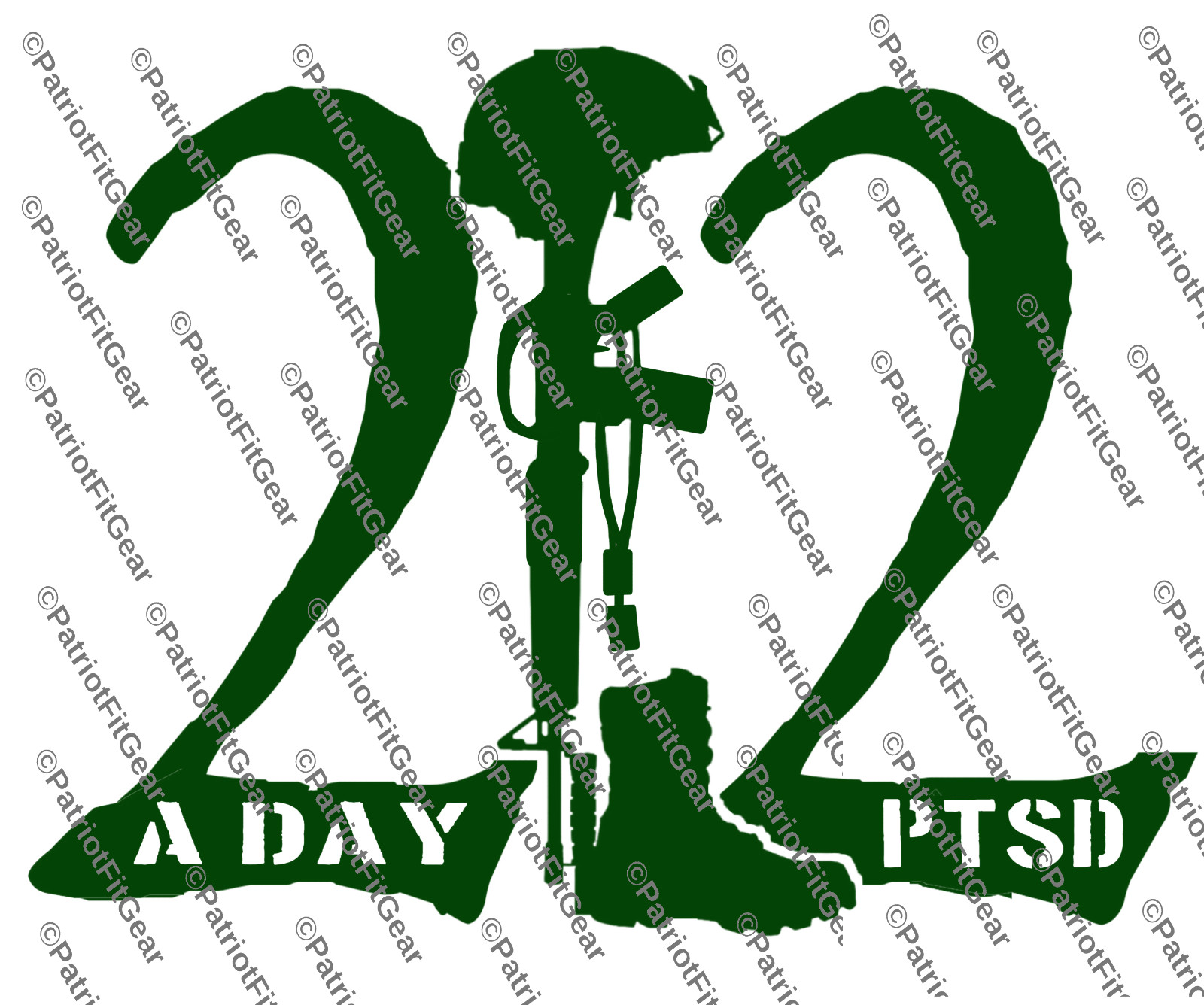Veteran 22,PTSD,The War Within,22 A Day,Support Our Troops,Custom Vinyl Decal