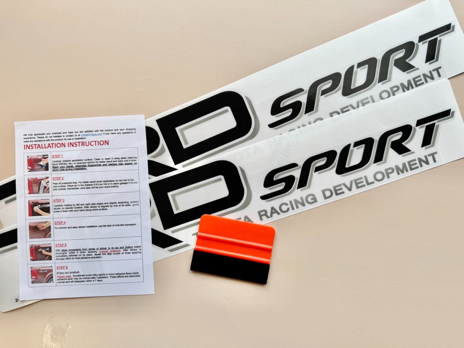 2 x Sport Stickers Compatible w/ TRD Four Wheel Drive 4×4 Decals 19 x 3 in