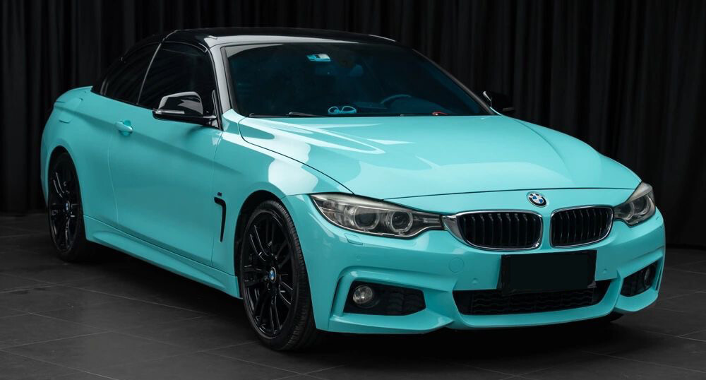 Crystal Gloss Tiffany Blue Vinyl Film Car Wrap Sticker Bubble Free Air Release