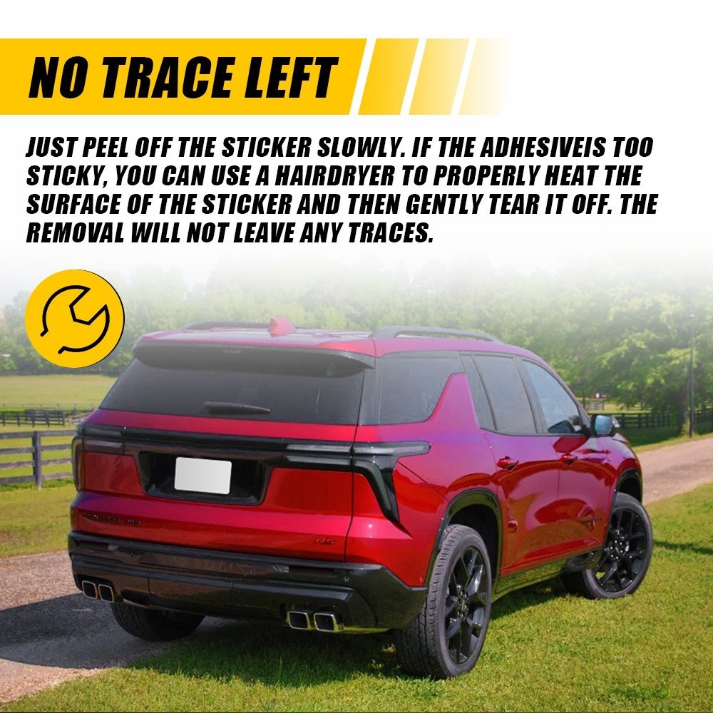 Smoke Blackout Vinyl For 2024-2025 Chevy Traverse Front Rear Side Markers 4-20X