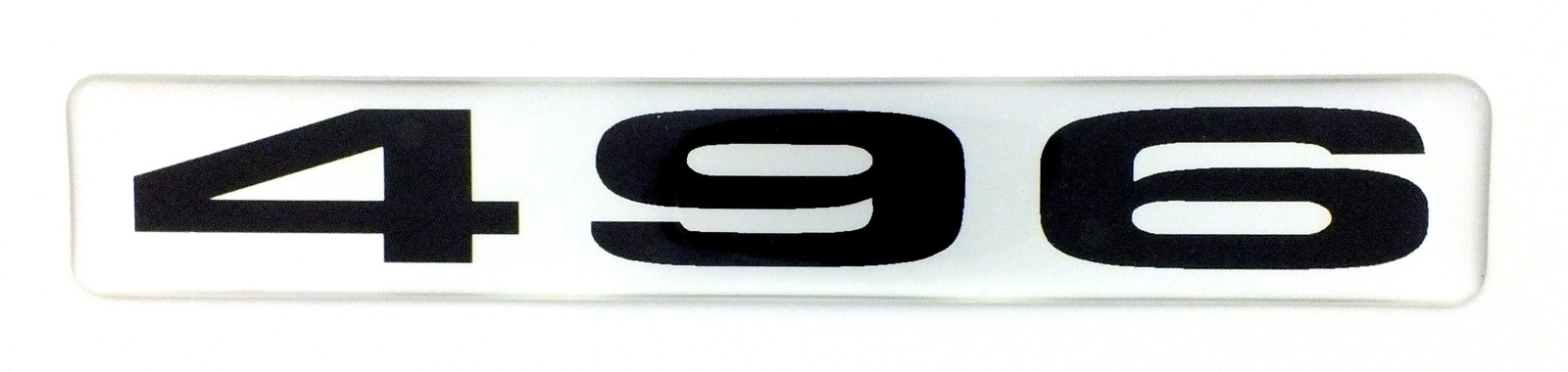 496 EMBLEM (B) Super Sized BLACK ON SATIN CHROME